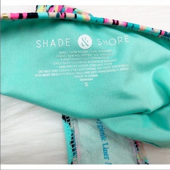 𝅺NWT Shade & Shore Coral Ikat Metallic Strappy Cheeky Bikini Bottoms Size Small - Picture 6 of 7